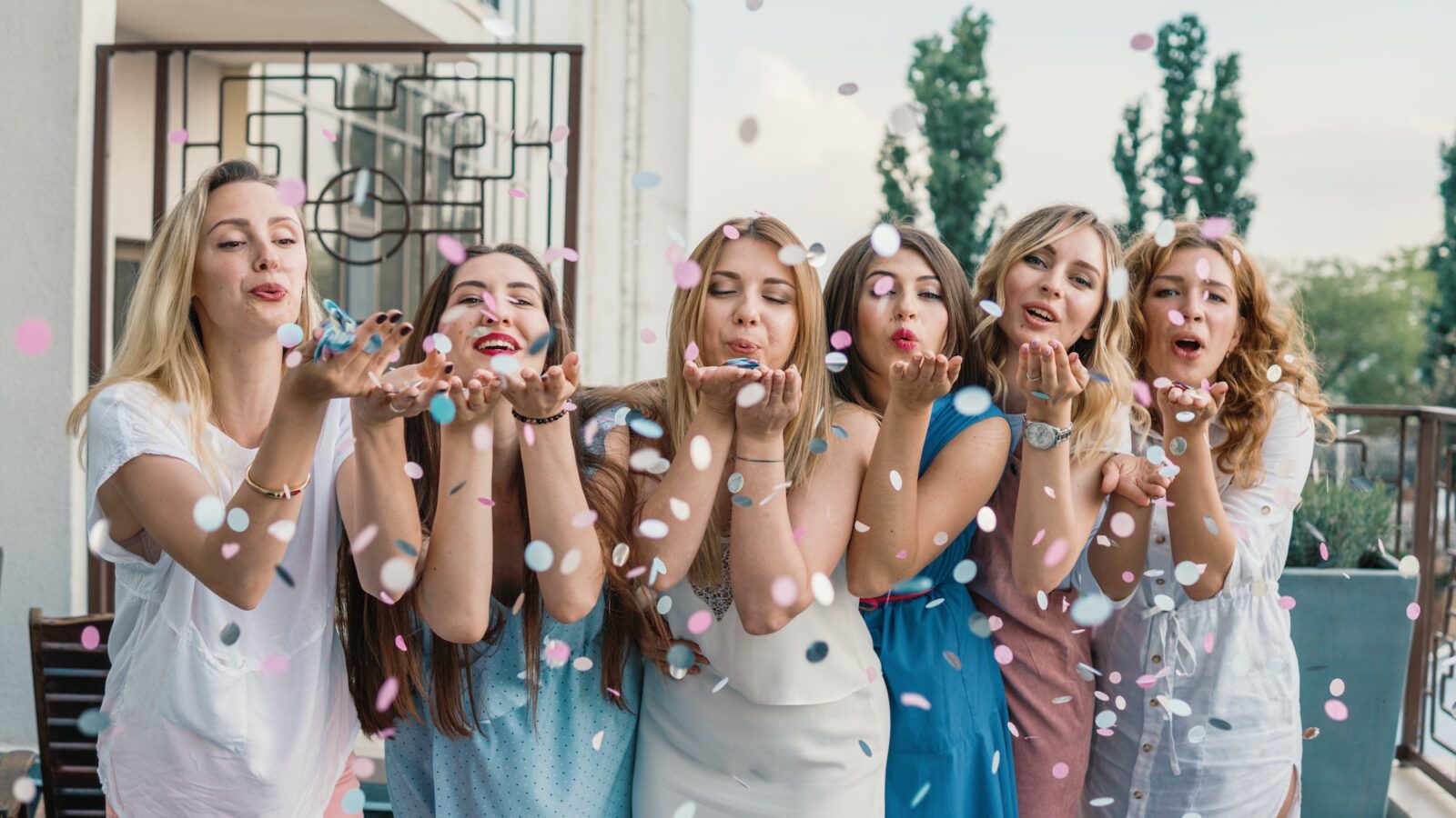 Beautiful Women Friends Having Fun At Bachelorette Party